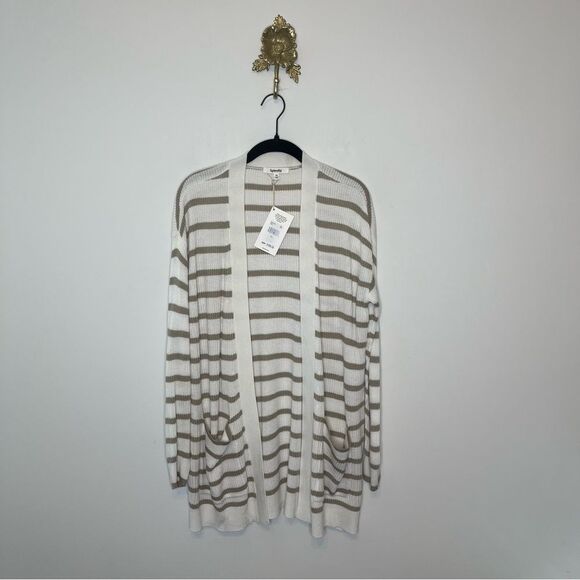 Splendid Luna Cashblend Striped Open Cardigan XS - Picture 1 of 6